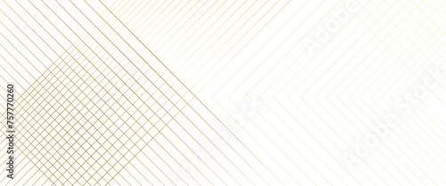 Vector gold geometric lines angles shapes in white and gold background.