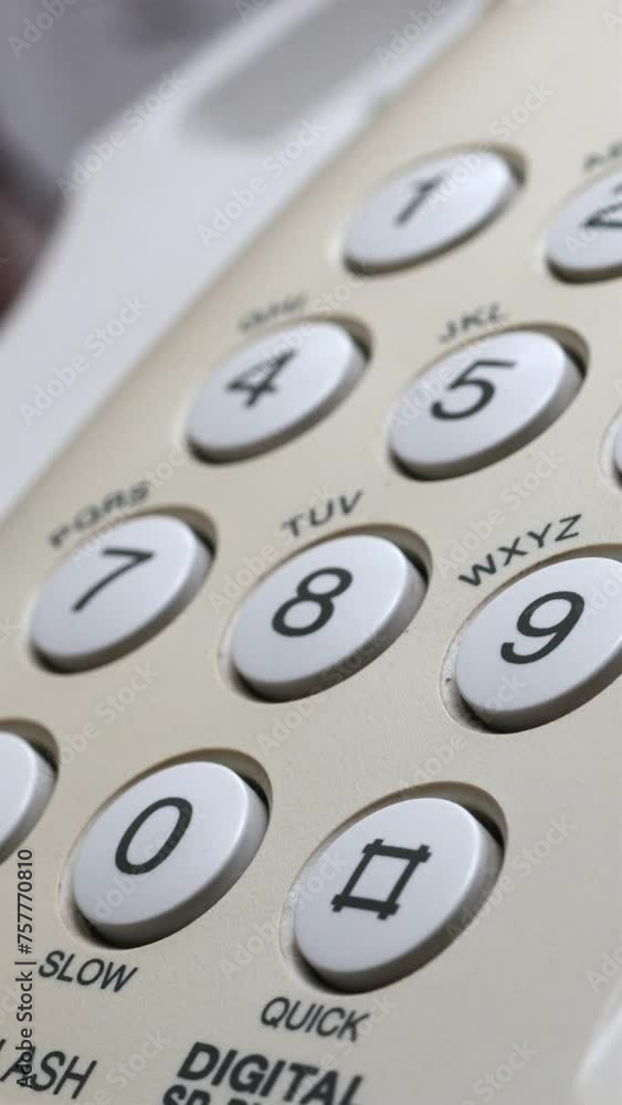 Man Dialing 911 On The Number Buttons On The Old Fax Telephone. A Man's Hand Picks Up The Phone And Dials A Phone Number 911 On The White Keyboard Of A Landline In The Office. Vertical. Man Dialing 911 On The Number Buttons On The Old Fax Telephone. A Man's Hand Picks Up The Phone And Dials A Phone Number 911 On The White Keyboard Of A Landline In The Office. Vertical.