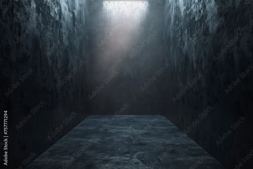 Dark room with light background - generative ai Dark room with light background - generative ai