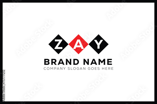 ZAY  letter logo design. ZAY creative initials monogram letter logo. ZAY business and real estate logo vector template. photo