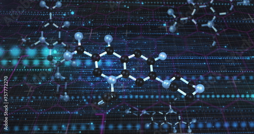 Image of scope scanning over molecules