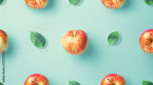 りんごのポップなパターン背景