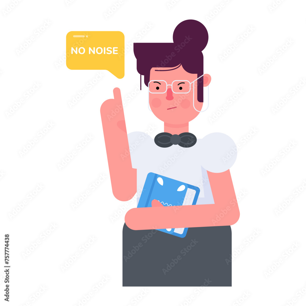 Here’s a flat icon of a librarian Here’s a flat icon of a librarian