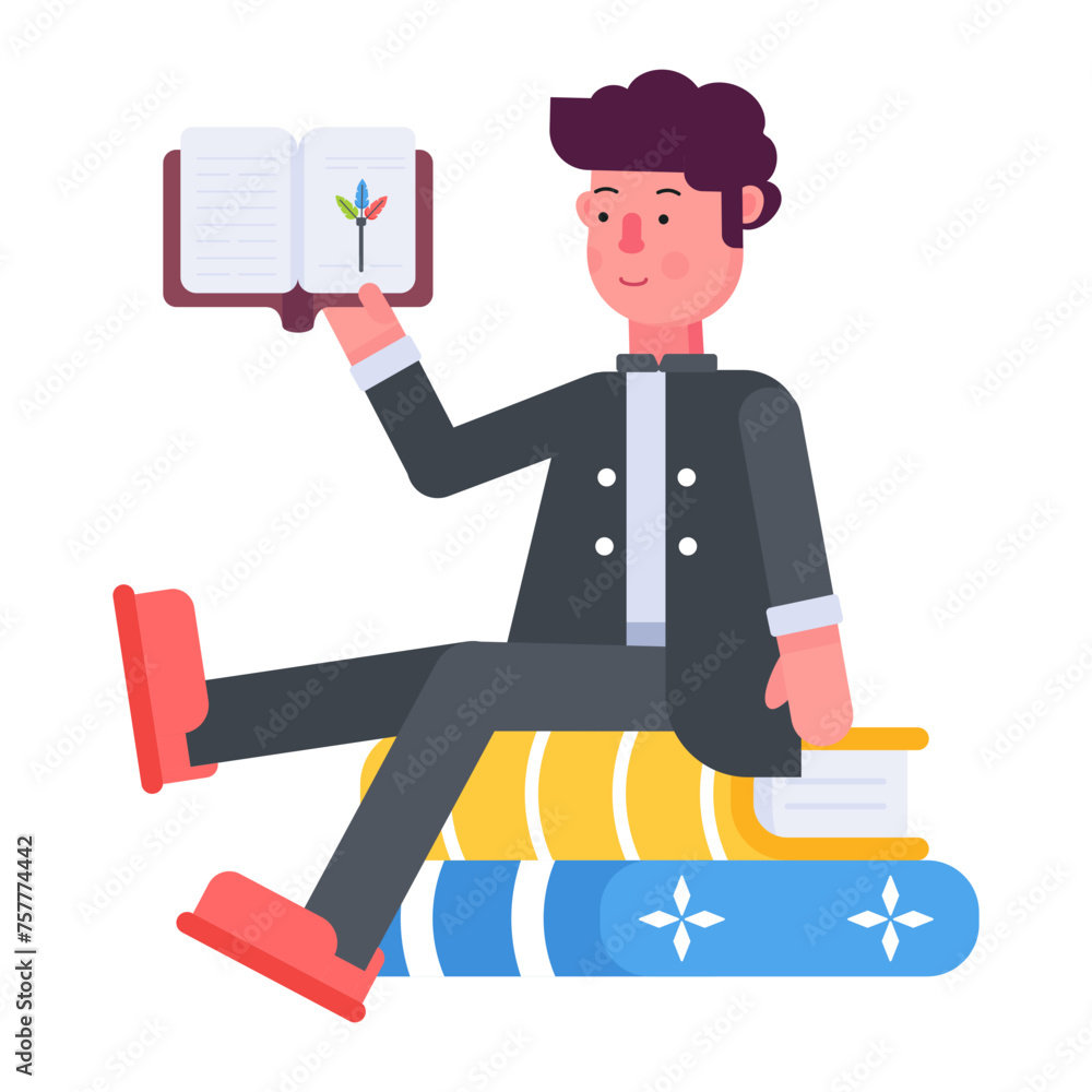 Check out flat icon of books collection Check out flat icon of books collection