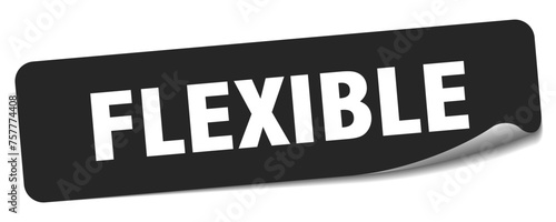 flexible sticker. flexible label