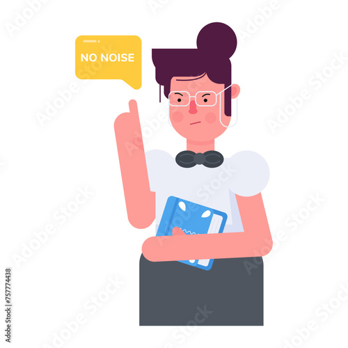 Here’s a flat icon of a librarian 