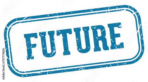 future stamp. future rectangular stamp on white background