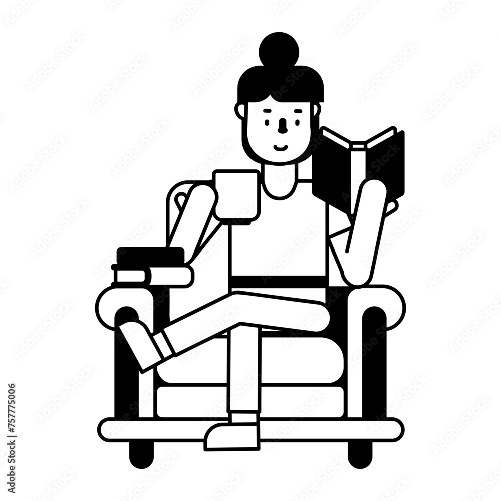 Check out glyph icon of reading book 