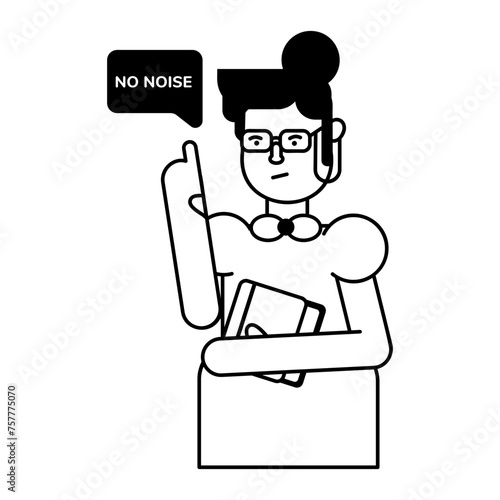 Here’s a glyph icon of a librarian 