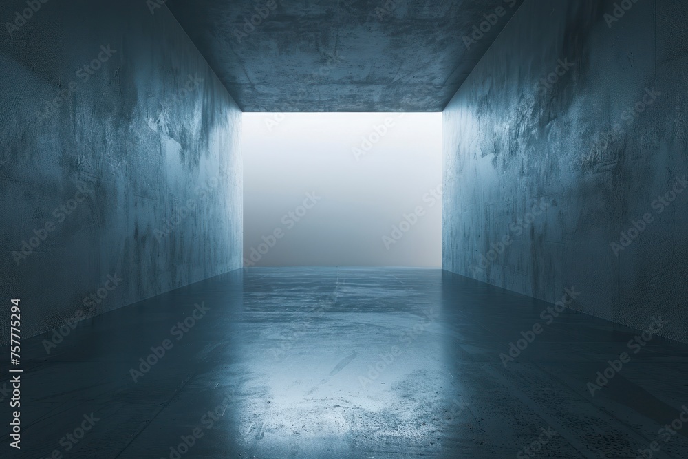 Dark room with light background - generative ai