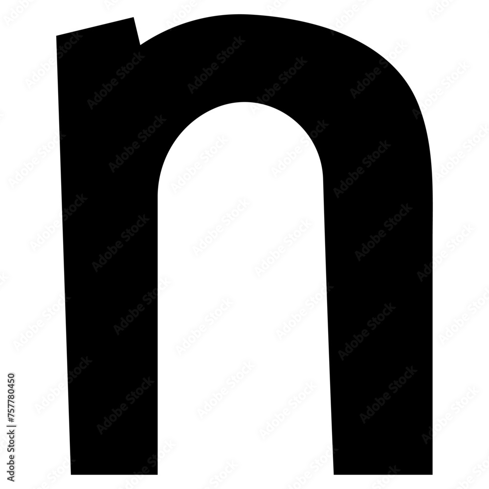 English alphabet n 2 cute on a white background, vector illustration. English alphabet n 2 cute on a white background, vector illustration.