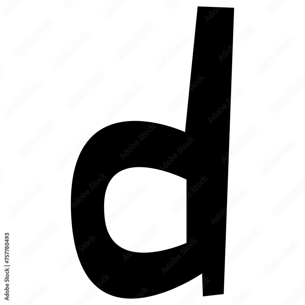 English alphabet d 2 cute on a white background, vector illustration. English alphabet d 2 cute on a white background, vector illustration.