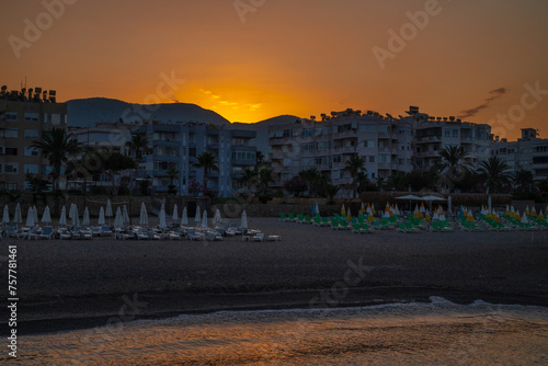 Beautiful sunrise scene on ...