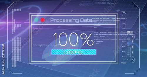 Image of loading bar and data processing