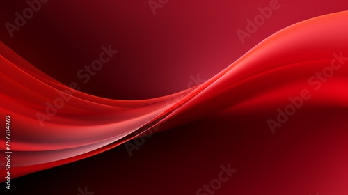 Red abstract background with smooth texture and fluid gradient ,curved wave in motion background for banner, wallpaper, poster, template, flier and cover