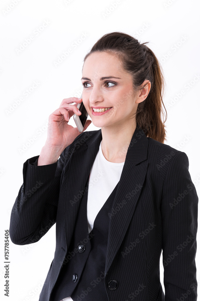 Stylish Businesswoman using mobile phone. Stylish Businesswoman using mobile phone.