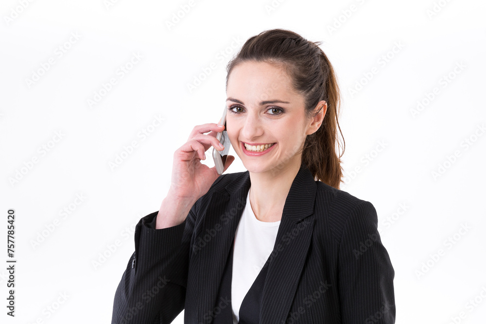Stylish Businesswoman using mobile phone. Stylish Businesswoman using mobile phone.