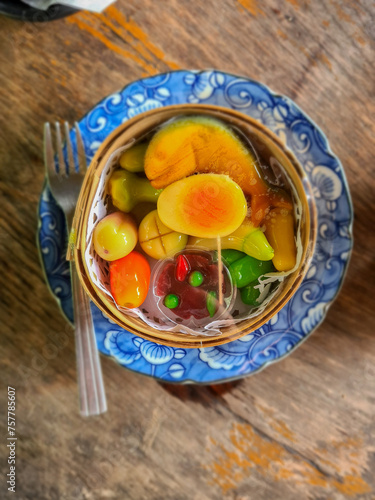 Luk Chup or Thai style marzipan fruits photo