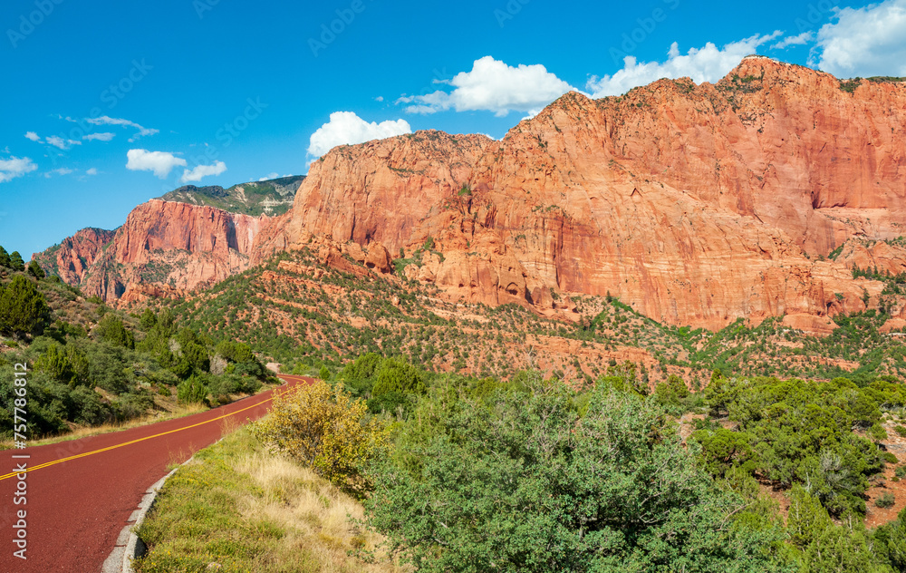 The Scenic Road Through Zion National Park in Utah