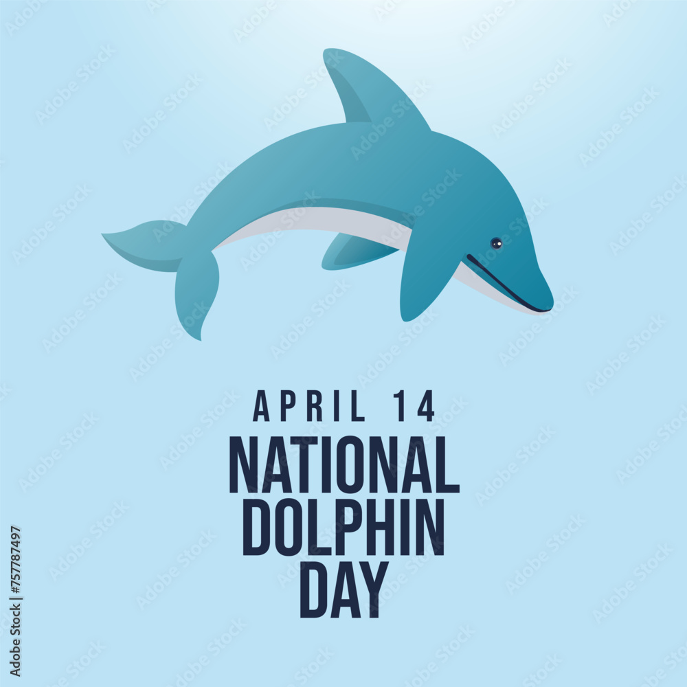 vector graphic of National Dolphin Day ideal for National Dolphin Day celebration. vector graphic of National Dolphin Day ideal for National Dolphin Day celebration.