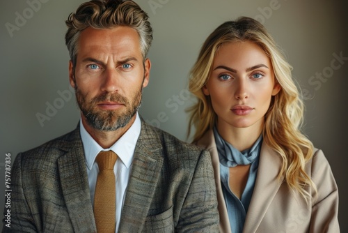 Man and Woman Standing Together
