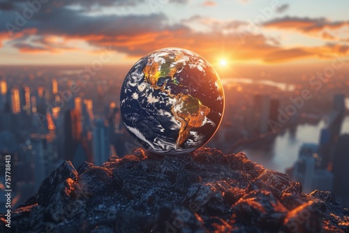 Earth Atop Mountain