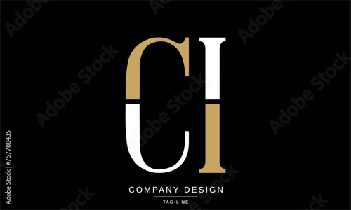 CI, IC Abstract Letters Logo Monogram Design Icon Font