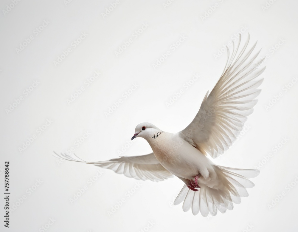 White Dove freedom Wings of Liberty sides are flying isolated on white background White Dove freedom Wings of Liberty sides are flying isolated on white background