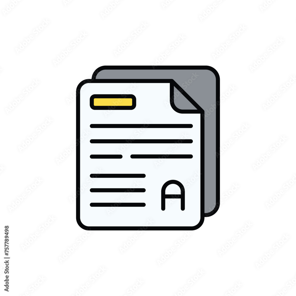 Test icon design with white background stock illustration