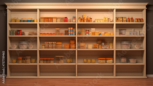 Remote controlled motorized pantry shelves for efficie