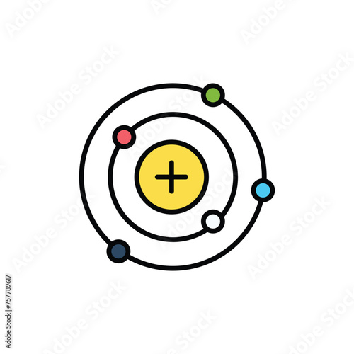 Proton icon design with white background stock illustration