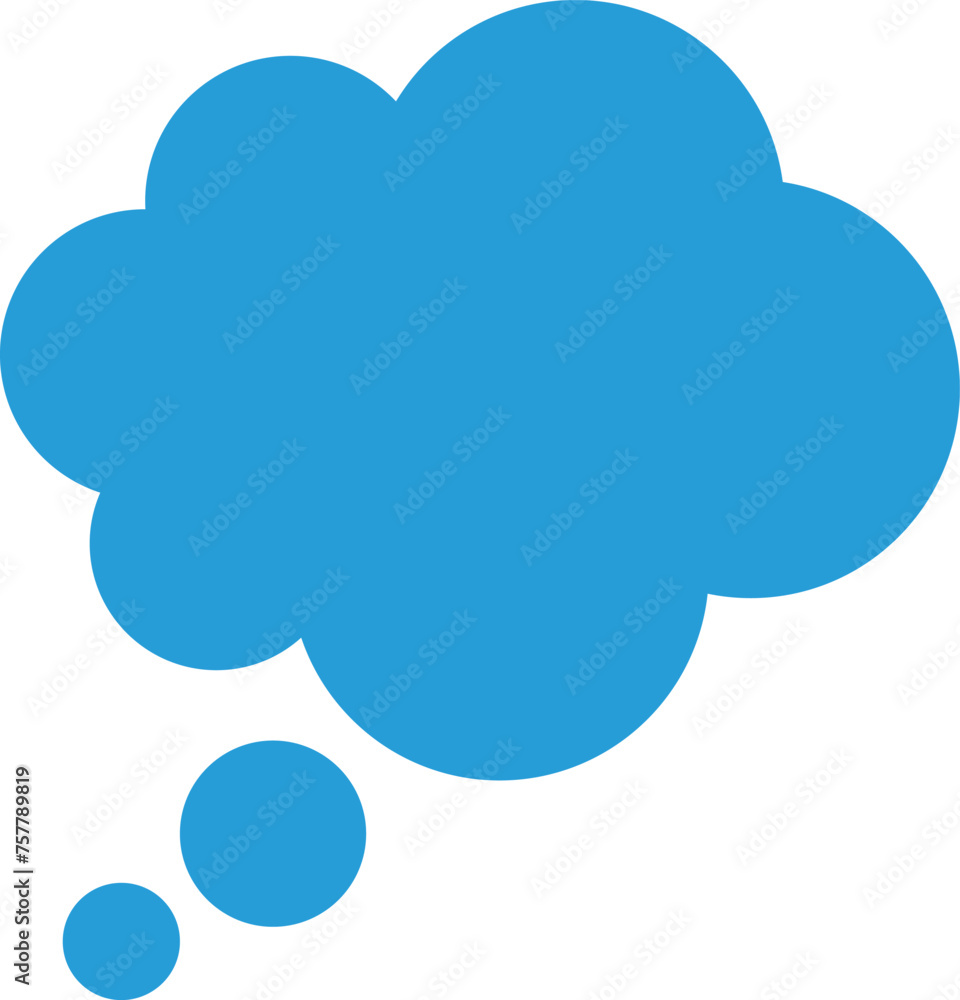 Trendy think bubble in flat style. Think bubble isolated on white background. Cloud line icon Vector.