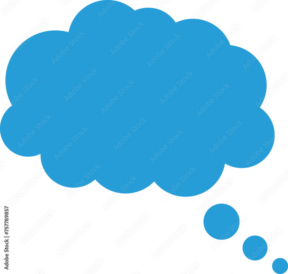 Trendy think bubble in flat style. Think bubble isolated on white background. Cloud line icon Vector. Trendy think bubble in flat style. Think bubble isolated on white background. Cloud line icon Vector.