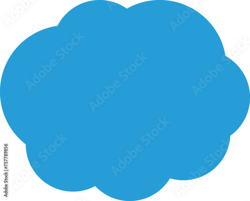 Trendy think bubble in flat style. Think bubble isolated on white background. Cloud line icon Vector.