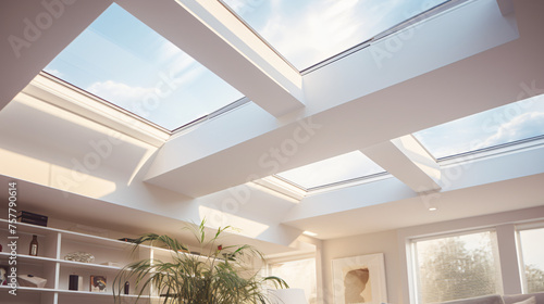 Remote controlled skylights for natural light control