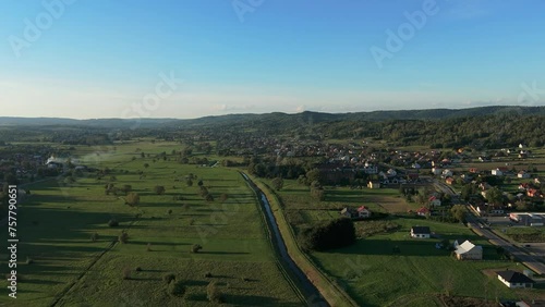 Beautiful Landscape Stara Wies Aerial View Poland photo