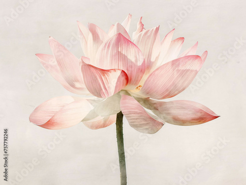 Delicate Pink Lotus: A Serene Watercolor painting