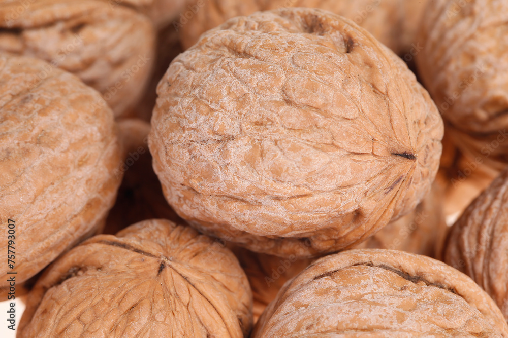 Walnuts are isolated on a white background, Walnuts are isolated on a white background,