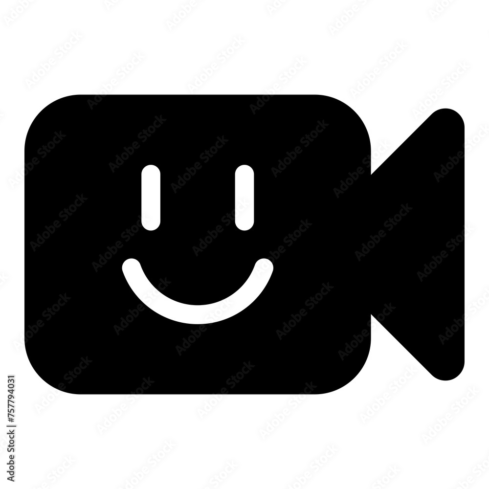Video camera icon for video call, streaming and entertainment Video camera icon for video call, streaming and entertainment