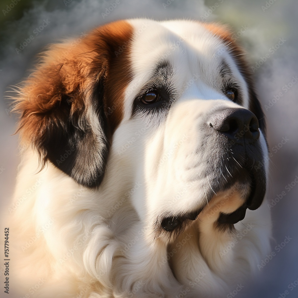 Saint Bernard dogphotograph realistic