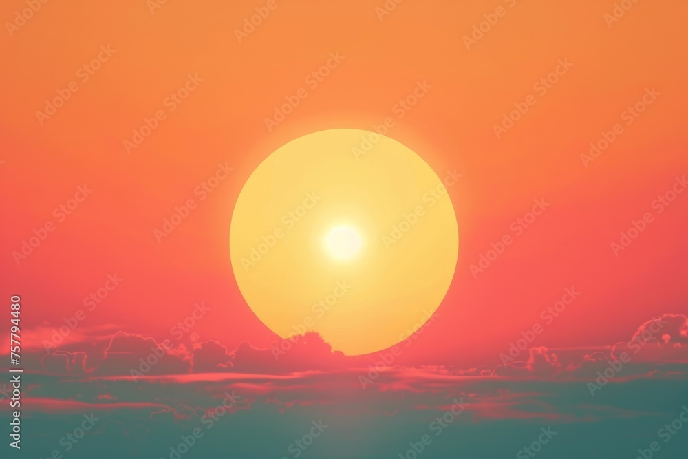 picture of the yellow sun,global warming concept