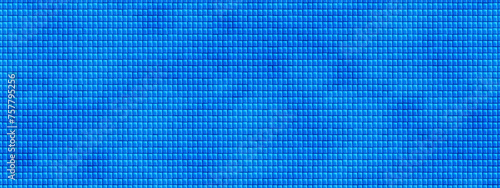 Bright yoga mat with seamless realistic tactile texture. Blue rug for gym, and aerobics exercises. Top view of air material polymer pattern . Vector illustration with gradient mesh and blending modes.