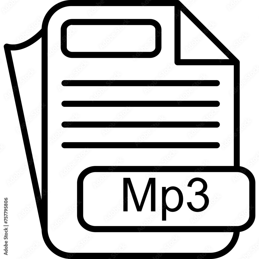 Mp3 File Format Icon Mp3 File Format Icon