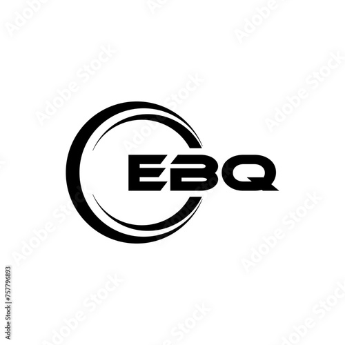 EBQ letter logo design in illustration. Vector logo, calligraphy designs for logo, Poster, Invitation, etc.