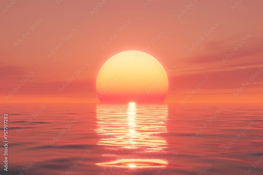 Fototapeta premium picture of the yellow sun,global warming concept
