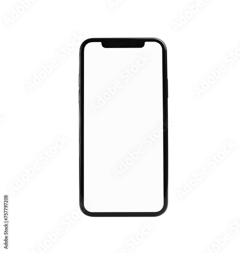 Smartphone mockup with blank screen for template banner.