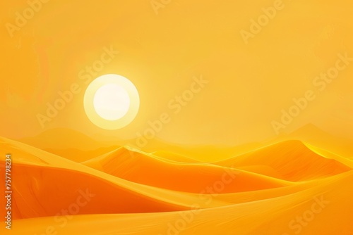 picture of the yellow sun,global warming concept photo