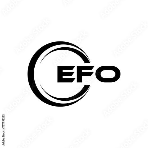 EFO letter logo design in illustration. Vector logo  calligraphy designs for logo  Poster  Invitation  etc.