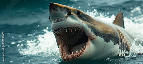 Big shark with open mouth © Kateryna Kordubailo