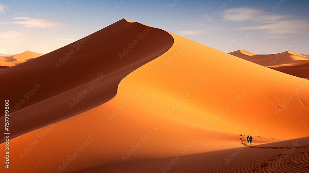 Sand dunes in the Sahara Desert Merzouga Morocco ..